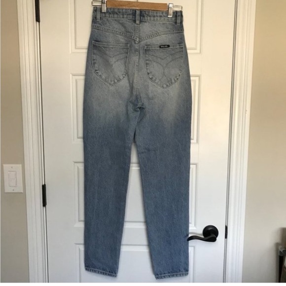 Rolla's Women's‎ Garage Blue Denim Super High Rise Relaxed Elle Jeans Size 26 - Picture 3 of 12